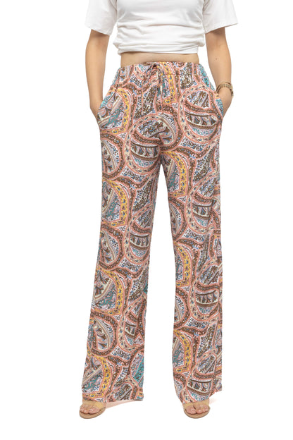 Pantalon droit imprimé paisley