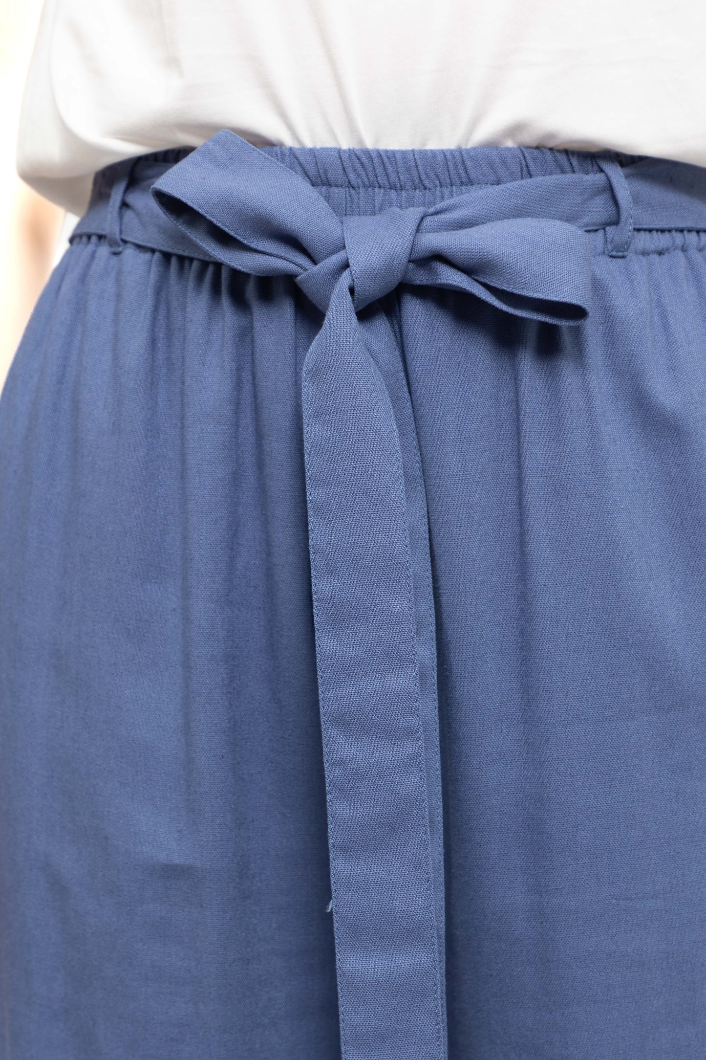 Pantalon en lin à nœud papillion