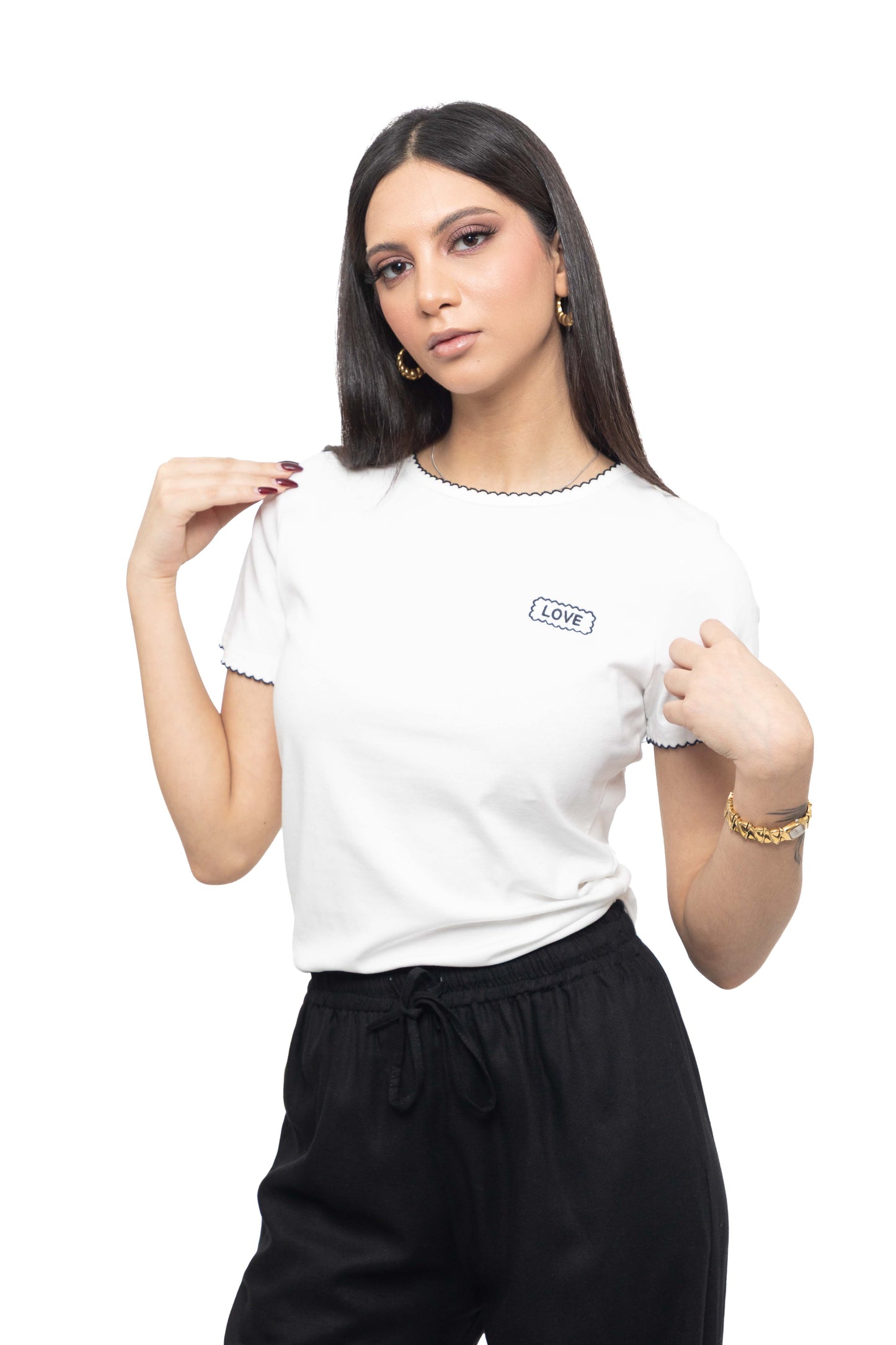 T-shirt crop "Love"