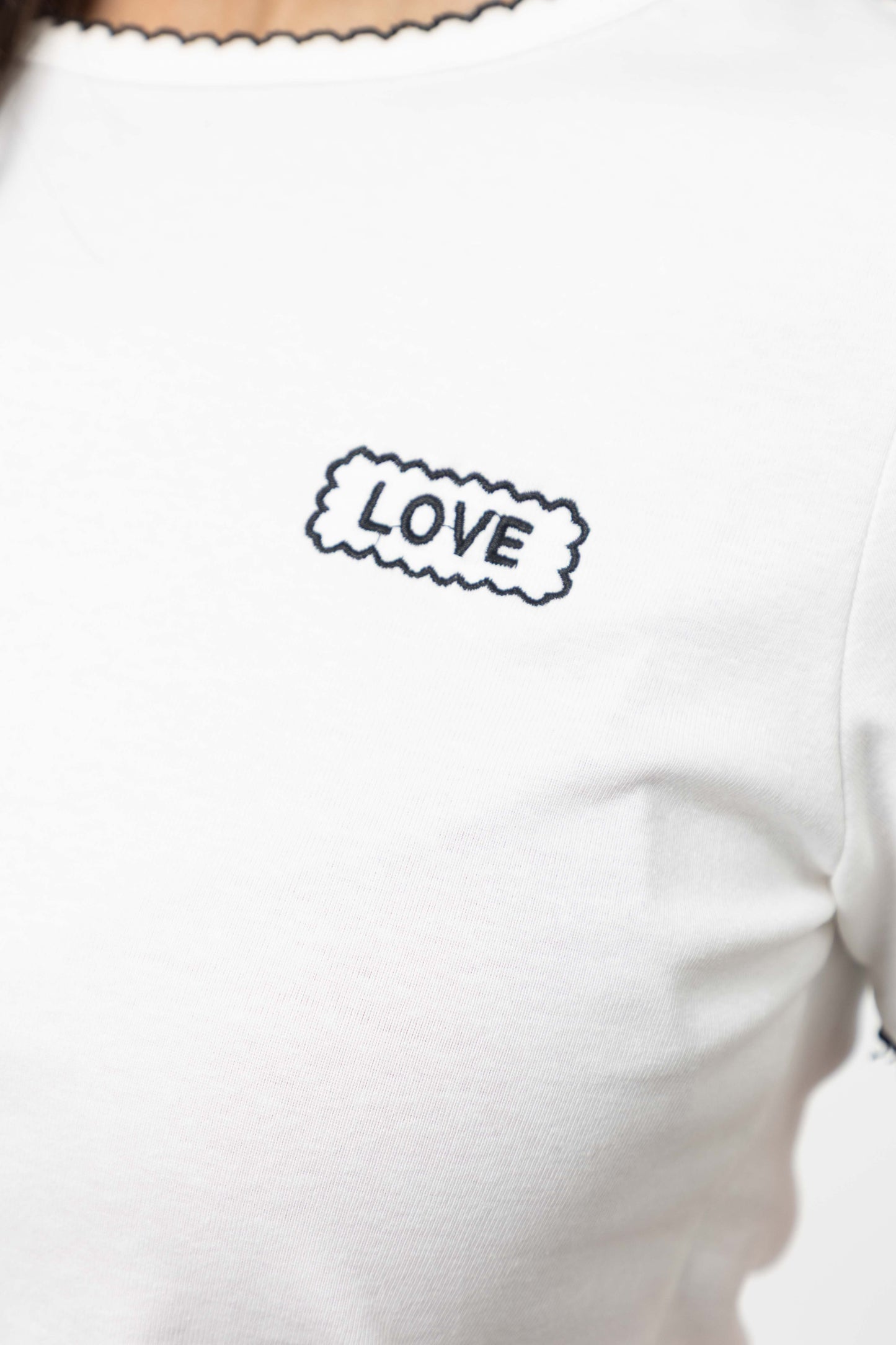 T-shirt crop "Love"