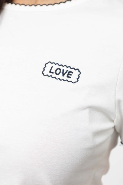 T-shirt crop "Love"