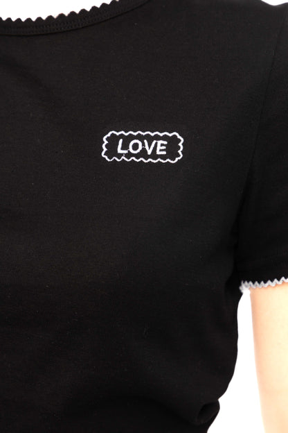 T-shirt crop "Love"