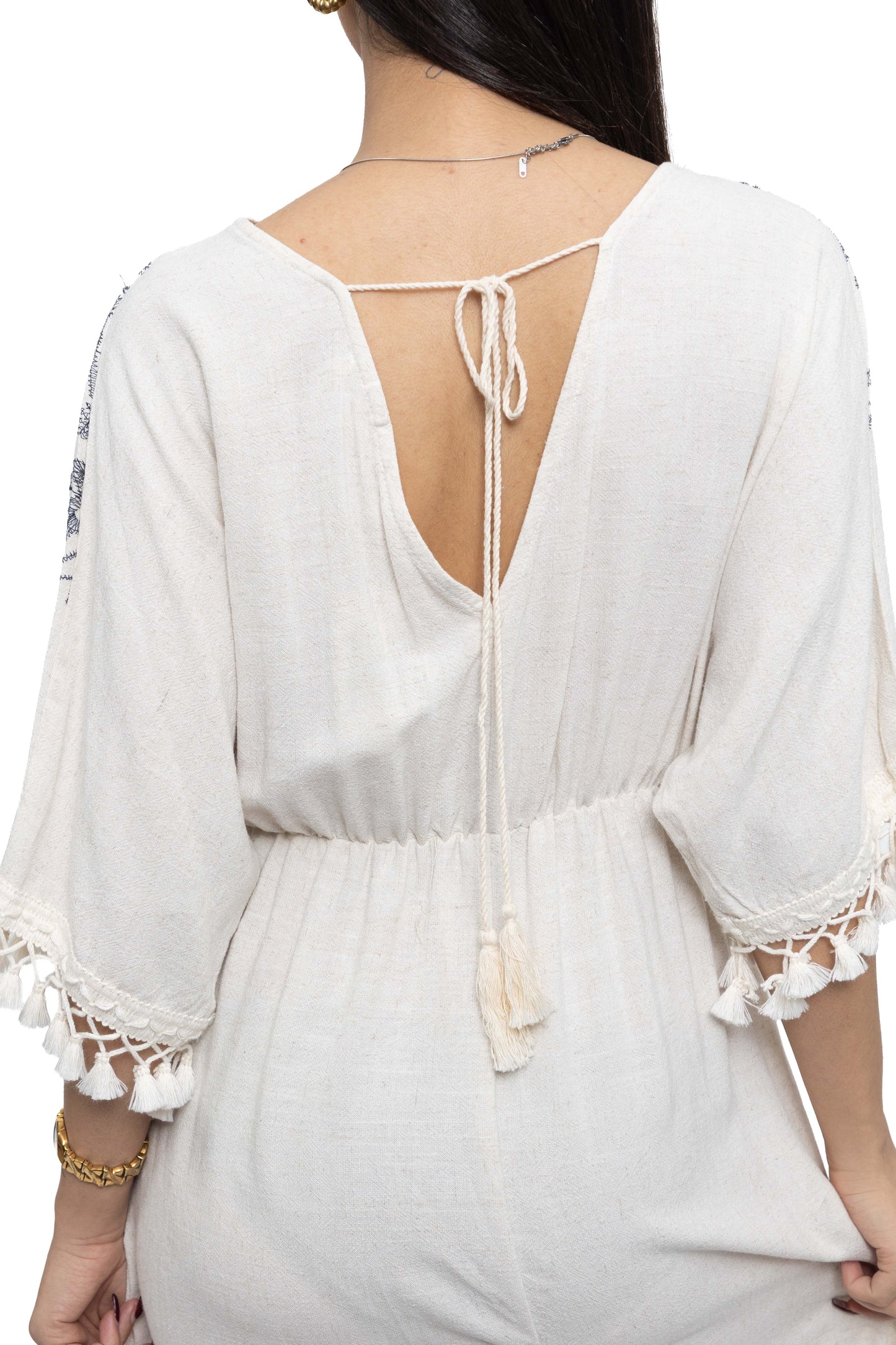 Robe longue bohème à broderies