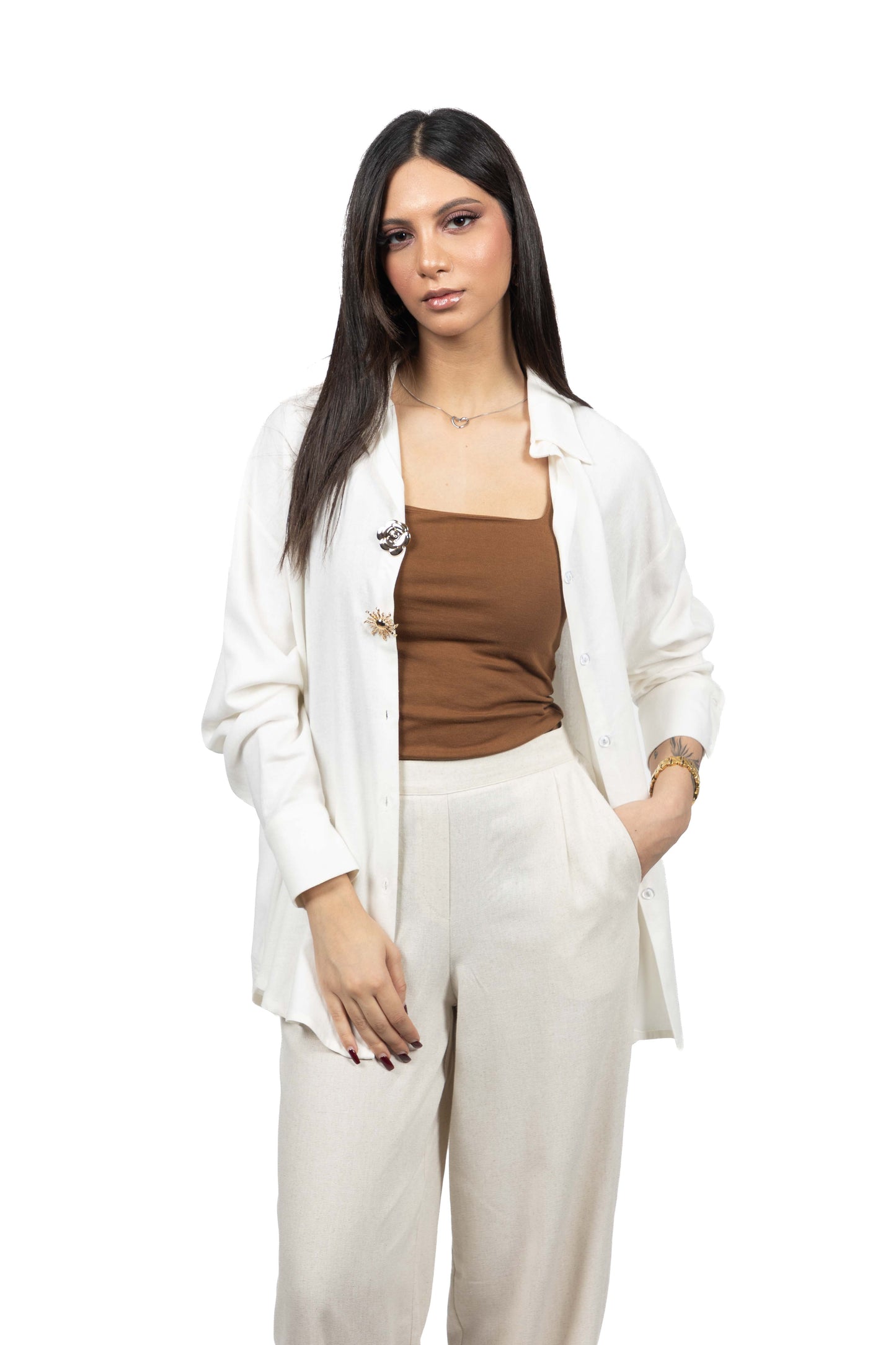 Chemise à deux boutons