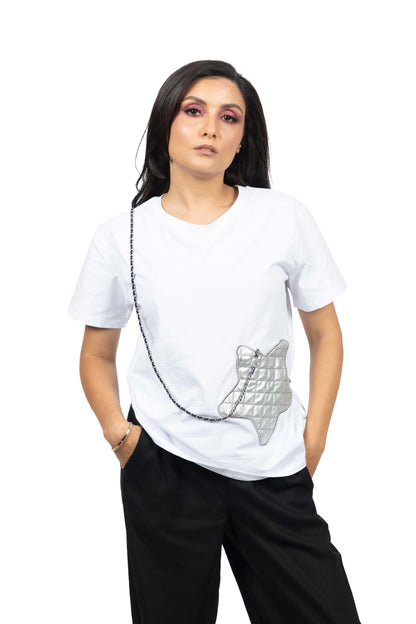 T-shirt étoile avec chaîne bandeau